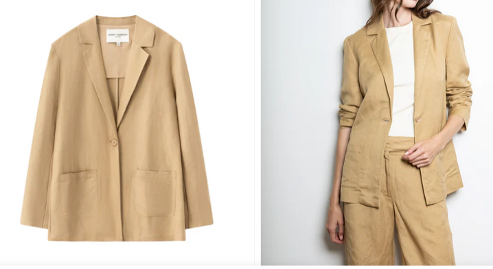 Janet Howard New York Chelsea Blazer – timeless neutral blazer in wheat color