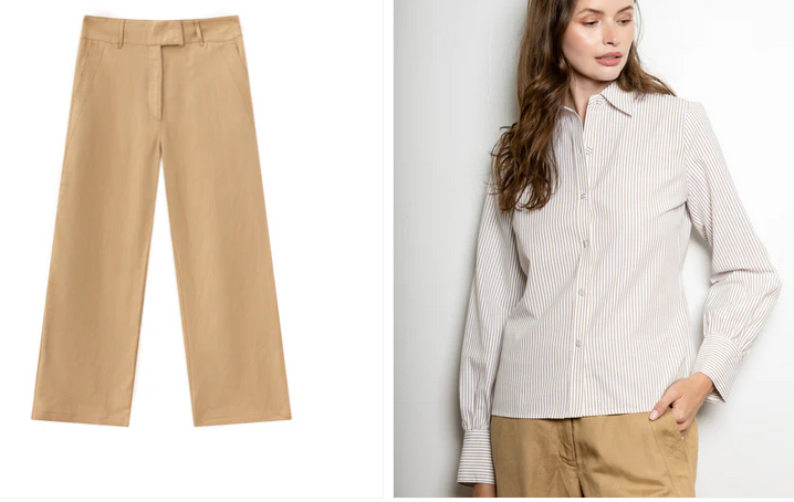 Janet Howard New York Downtown Trouser Wheat – minimalist straight-leg neutral trousers for versatile style