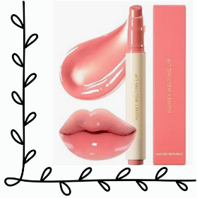 Nature Republic Honey Melting Lip in 02 Fig, glossy rosy pink shade.