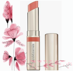 bareMinerals lipstick in Grace shade, soft pink on neutral background.