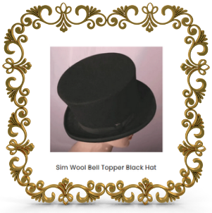 Sim Wool Bell Topper Black Hat – Abracadabra NYC accessories vintage black top hat