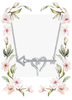 Affordable sterling silver necklace with heart and key design
