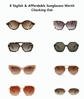 8 stylish and affordable Eydology sunglasses in different shapes and colors
